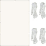 Rectangular Waterproof Shade Sail 98 UV Ray Protection Canvas Shade Sail, with Ropes for Outdoors, V1237-ZY-528-284