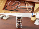 Belt Organizer, Acrylic 5 Layers Belt Case Storage Holder and Display for Accessories like V1258-DP02-WO-50
