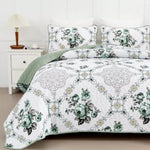 Exquisite Quilted Bedspread and Pillowcases Set: A Touch of Elegance for Your Space - Queen size V745-MAC080521Q13U