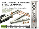 45&deg Eccentric Manual Copper Tube Expander Tool with Metric and Imperial Steel Clamp Plate for HVAC V1341-ZY-JWDGV5EB-SILVER-S