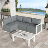 Four-Seat Alfresco Harmony Set Charcoal Grey V264-OTF-543A-DGR-N5PC