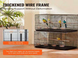 Bird Cage, 18 in, Small Parakeet Cage Divider, Sturdy Metal Bird Flight Cage, Travel Birdcage V952-ZMSMNNL31191DY8JTV0