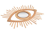 Nordic Makeup Mirror Rattan Woven Eye Shape Wall Hanging Mirror for Home Hotel Bathroom Decoration V1294-YM0523-3115210209611
