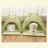 Grey 48x42x40cm Summer Pet Cooling Tent Bed - Semi Enclosed Cat Dog House with Waterproof Oxford V888-ELOSUNG56061-2