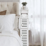 Storage Cabinet for Small Spaces, Over the Toilet Cabinet for Skinny Bathroom Storage Corner Floor V1369-AZ3-W-12718