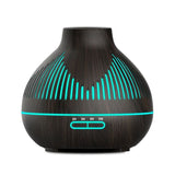 (2-Pack) 500mL Wood-Grain Ultrasonic Diffuser and Humidifier, 7-Color LED Night Light with Timer, V1265-AU-179-SHENMU-2