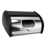 Bread Bin Bread Box Bread Holder Storage Container With Small Window for Kitchen Countertop Black V1294-YM0703-3117230095611