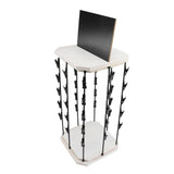 Chip Rack with Top Writing Pad Creative 360&deg Rotating 5 Tiers 40 Clips Wood Chip Display Stand for V1294-YM0901-3118240260511