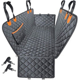 Dog Car Seat Cover for Australia Durable, Easy Install with Side Flaps & Pockets V1102-M-SHOE-32531-GRAY-13A23940