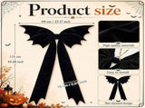 Clearance!Large Halloween Black Bat Bow Decor Gothic Style Giant Black Bows, Halloweens Decor V1366-AZ2-W-24761