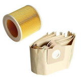 vacuum cleaner bags compatible with Krcher WD3 Premium vacuum cleaner, 1 filter V1237-ZY-203-1677