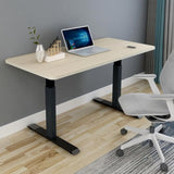 140cm Standing Desk Height Adjustable Sit Stand Motorised Grey Single Motor Frame Maple Top V255-SMG-140M