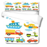 3Pcs/Set Polyester Fiber Quilt Cover Pillowcase Kit Comfortable Household Bedroom Bedding V1294-YM0901-3117200096714