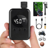 Mini Electric Bike Tyre Pump Black 150 PSI with Digital Gauge for Presta and Schrader Valves V178-59147