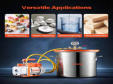18.93 L Vacuum Chamber with Pump, 3.5 CFM 99 L/min, Single Stage Vacuum Pump, Stainless Steel V952-ZKBYZKTTZDJ1B45UM001V3