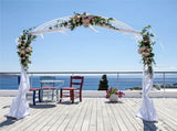 Fin Xl Decorative Double Rails Iron Arbor Garden Archway Trellis Metal Wedding Arch V767-HQ-XJ141-G2