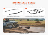 Drag Harrow, 74" Width Tow Behind Drag Harrow, Q235 Steel Driveway Grader with Adjustable Bars & Pin V952-QYP74INCHESQZ4JIFV0