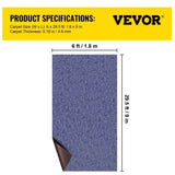 Deep Blue Marine Carpet 6 ft x 29.5 ft Marine Carpeting Marine Grade Carpet for Boats with V952-JZXWDTLS1.8X9M001V0