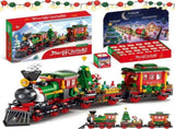 Advent Calendar 2026 Building Blocks Set - 24-Day Countdown Calendar - Santa Sleigh V1079-TRAIN01