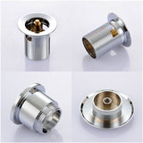 Chrome Copper Pop Up Sink Drain with Universal Automatic Overflow Large Drainage V1237-ZY-528-312