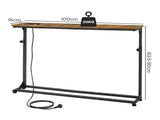 Levede Narrow Sofa Table Power Ports Behind Console Side Adjustable Living Room NI1093-BR-AU