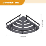 Wall-Mounted Storage Rack Black Aluminum for Home 2Pcs V1369-AZ3-W-25527