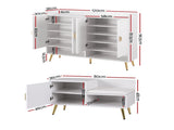 Artiss Shoe Cabinet Bench Set Adjustable Shelf Hallway Living Room White FUR-U-SHOE-BEN01-WH