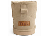Jillaroo Womens UGG Boots Genuine Sheepskin Suede Leather Moccasins - Beige - 6 V563-GROSBY-401239-BG-6