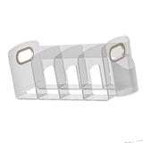 Book Organizer, Transparent Multis Desk Book Shelf Neat Arrangement Practical Acrylic V1366-AZ2-W-06020