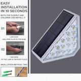 Dimnezz Solar Warm White Triangle Step Lights V1003-DMS101-SOSL80LM-WRMWHT-4PK