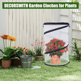2Pack Pop Up Insect Barrier Cover Net, 19.6" x 11.8" Round Foldable Protectors Mesh V1107-119-26621-WHT-2PACK