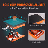 VEVOR Motorcycle Scissor Jack Lift 1100 lbs Wide Deck Hoist Stand for ATVs Bike V952-MTCSJJCSB1100QMRIV0