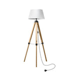 EMITTO Tripod Wooden Floor Lamp Shaded Natural LI0563-NT