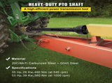 PTO Shaft PTO Drive Shaft 1-3/8" x 6 Spline Ends Round End T4 43"-61" V952-CDZT4B11004055001V0