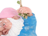 Gnome Figurine Resin Vivid Funny Realistic Climbing Gnome Statue for Home Garden Courtyard Blue V1294-YM0901-3111250053712