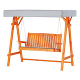 Gardeon Wooden Swing Chair Garden Bench Canopy 3 Seater Outdoor Furniture ODF-GSC-W3S-TK-ABC