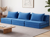 Artiss 3 Pack Folding Sofa Bed Armless Lounger Foam Floor Sofas Futons Couches SB-B-COMP-1010-BUX3