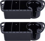 2Pack Marine Boat Caddy Storage Rack with Cup Holder, MultiPurpose Organiser for Pontoon, Kayak, V1189-LC-AMZ-00155