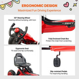 Go Kart 4 Wheel Pedal Ride On Toy for Kids Ages 3-8 Adjustable Seat Red V952-ETTBCJTK38S6FXZBJV0