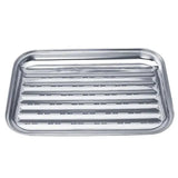 2 Pack Stainless Steel BBQ Grill Baskets, Perforated Grilling Trays for Vegetables and Meat on V1189-LC-HW-00574