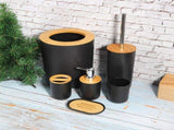 6Pcs/Set Household Bathroom Soap Box Toothbrush Holder Rinse Cup Lotion Bottle Accessories KitBlack V1294-YM0901-3117200049512