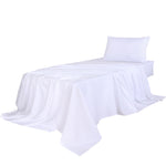 Dreamz 3pcs Sinigle Size 100% Bamboo Bed Sheet Set in White Colour Single BED1016-S-WH