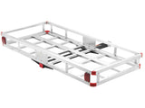 49.4 x 22.4 x 7.1 in Hitch Cargo Carrier, 500lb Capacity Trailer Hitch Mount Aluminum Cargo Basket, V952-CHXLK47206500F92QV0