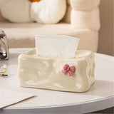 Silver Ceramic Tissue Box Holder, Stylish Napkin Cover for Living Room, Bedroom & Office Dcor V1370-AZ4-17218
