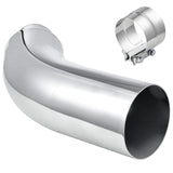 Elbow Exhaust Tip, 101.6mm Inlet, 152.4mm Outlet, 584mm Overall Length, Chrome Turn Down Exhaust Tip V952-PQWGZWGRK4IN0RPH2001V0
