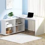 Artiss Computer Desk Bookshelf White 130CM FURNI-L-DESK01-WH-AB