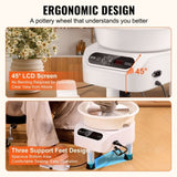 Pottery Wheel, 11 inch Pottery Forming Machine, 450W Electric Wheel for Pottery with Foot Pedal and V952-ZQLPJSJS11YCDNPP1V3
