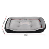 i.Pet Pet Bed Dog Bed Soft PP Cotton Mat Sleeping Comfy Cushion Washable Extra Large PET-BED-XL120-BKGR