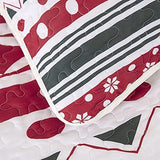 Vintage Christmas Print Queen Bedspread Set V745-MAC090218Q13U