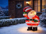 Christabelle 56cm Santa Christmas Light Up Display Animated LED Outdoor Indoor Xmas Yard Lawn S 112_SHE209